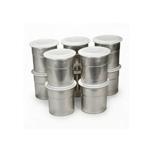 Pacojet Bicchieri Pacossier in acciaio cromato con coperchio set da 10