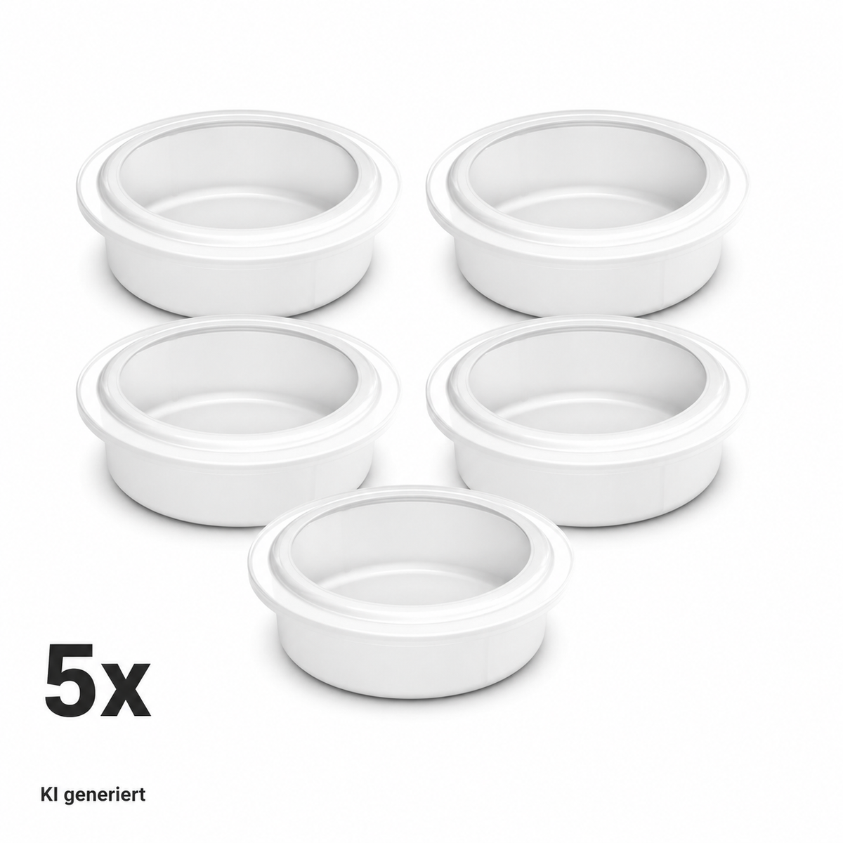 Mousse Chef Cup Cap Verschlusskappe Kunststoff  Set à 5 für Chromstahl Cup und Kunststoffbecher